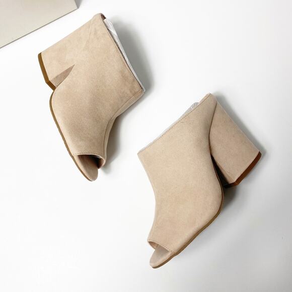 BP. Gretta Mule Blush Faux Suede Sandals Size 5.5 Brand New - Picture 2 of 7